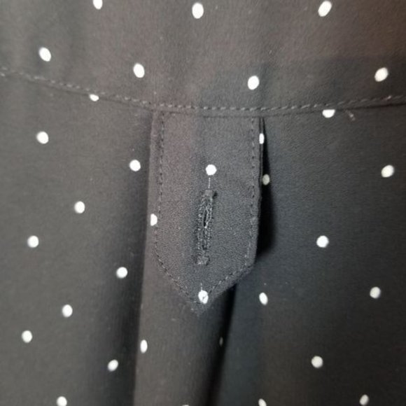 Torrid Womens 2X Black Polka Dots Harper Georgette - Picture 9 of 10